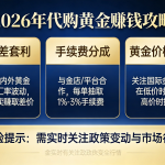 代购黄金如何赚钱