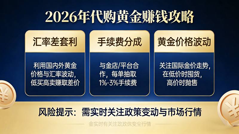 代购黄金如何赚钱 2026年最新盈利逻辑及实操指南